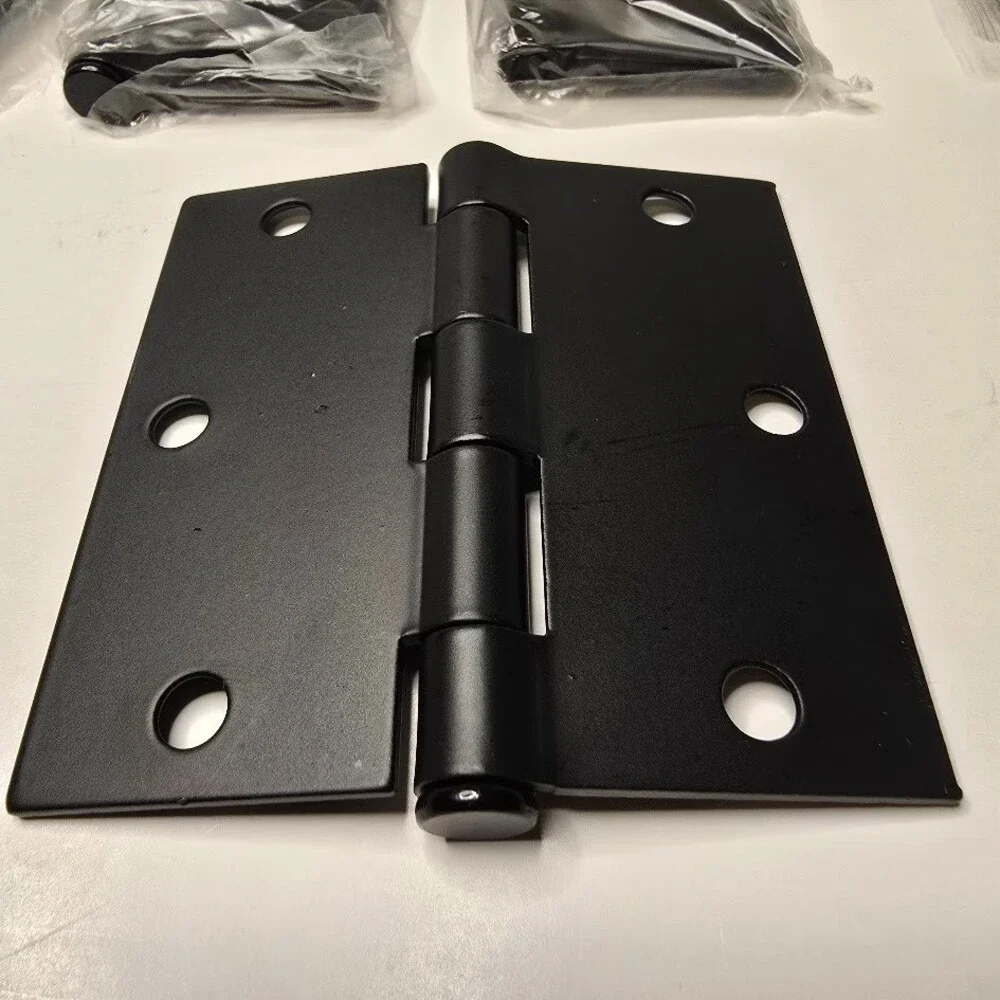 24 Pack Black Door Hinges 3.5 Inch with Square Corner, Matte Black Interior Door